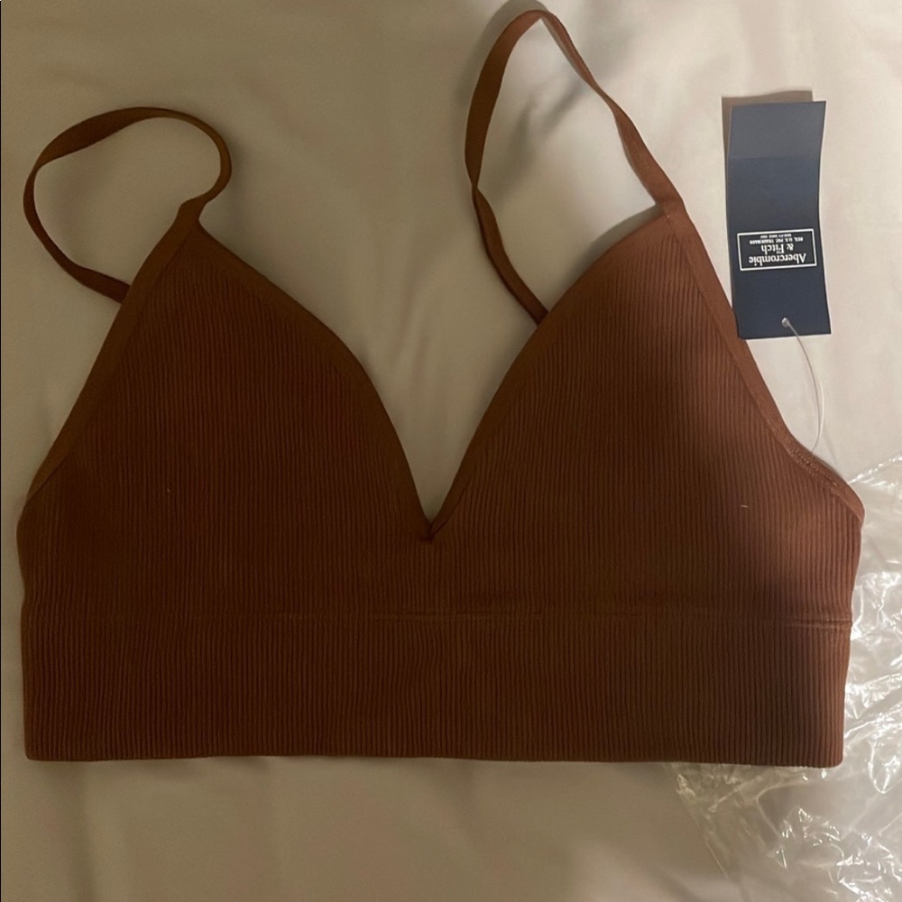 Abercrombie and Fitch bra cute and small brown sports women bra comfortable soft